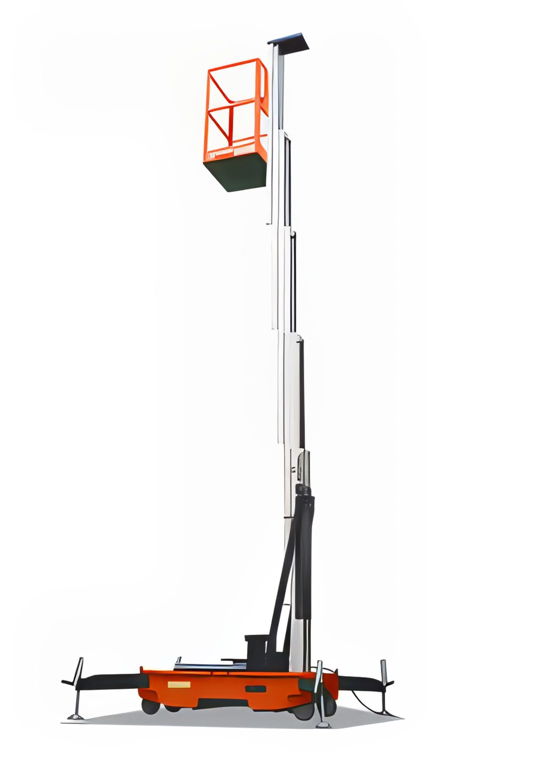 Model No. M1100 Single Mast Aerial Work Platform for Warehouse, Factory and Industrial Access Use, Professional Elevated Platform for Maintenance, Installation and Inspection Tasks